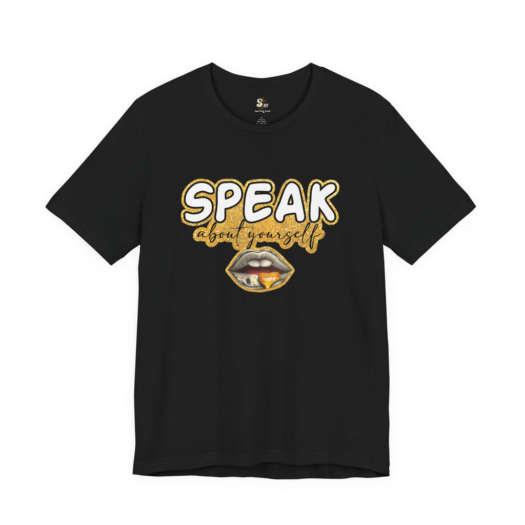 SAY Gold Graphic Short Sleeve T-shirt