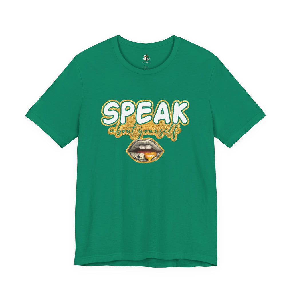 SAY Gold Graphic Short Sleeve T-shirt