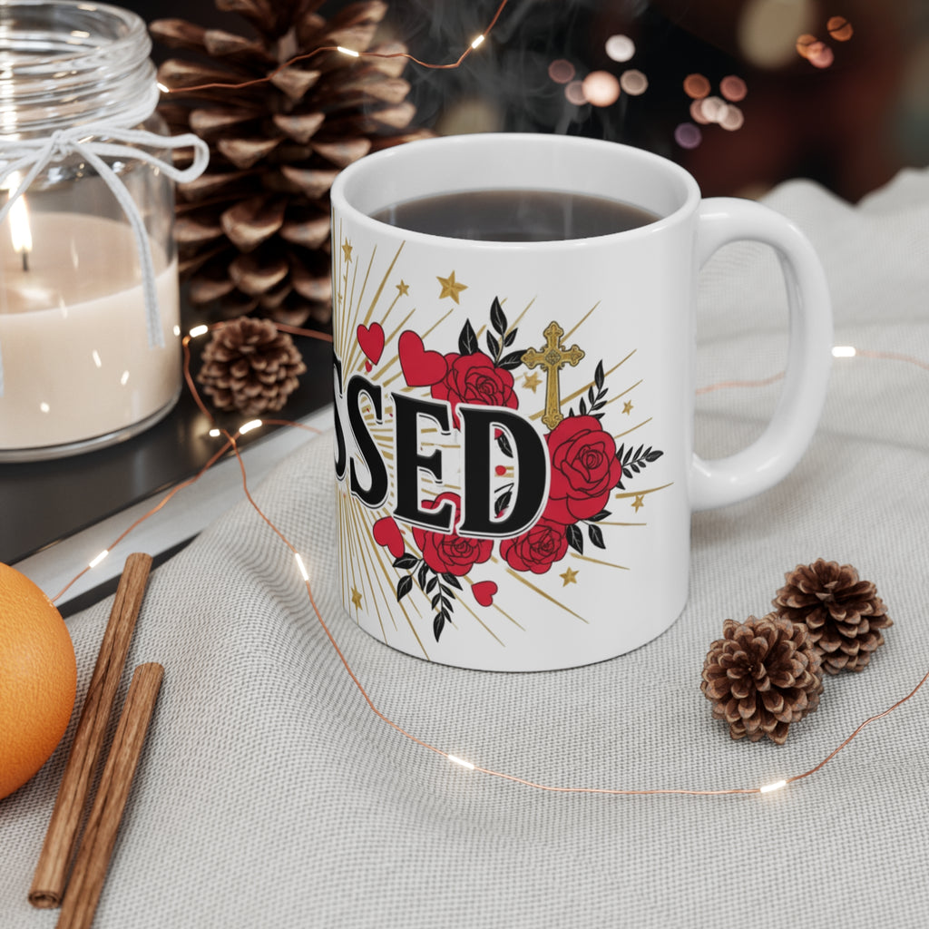 Blessed Floral Inspirational Mug