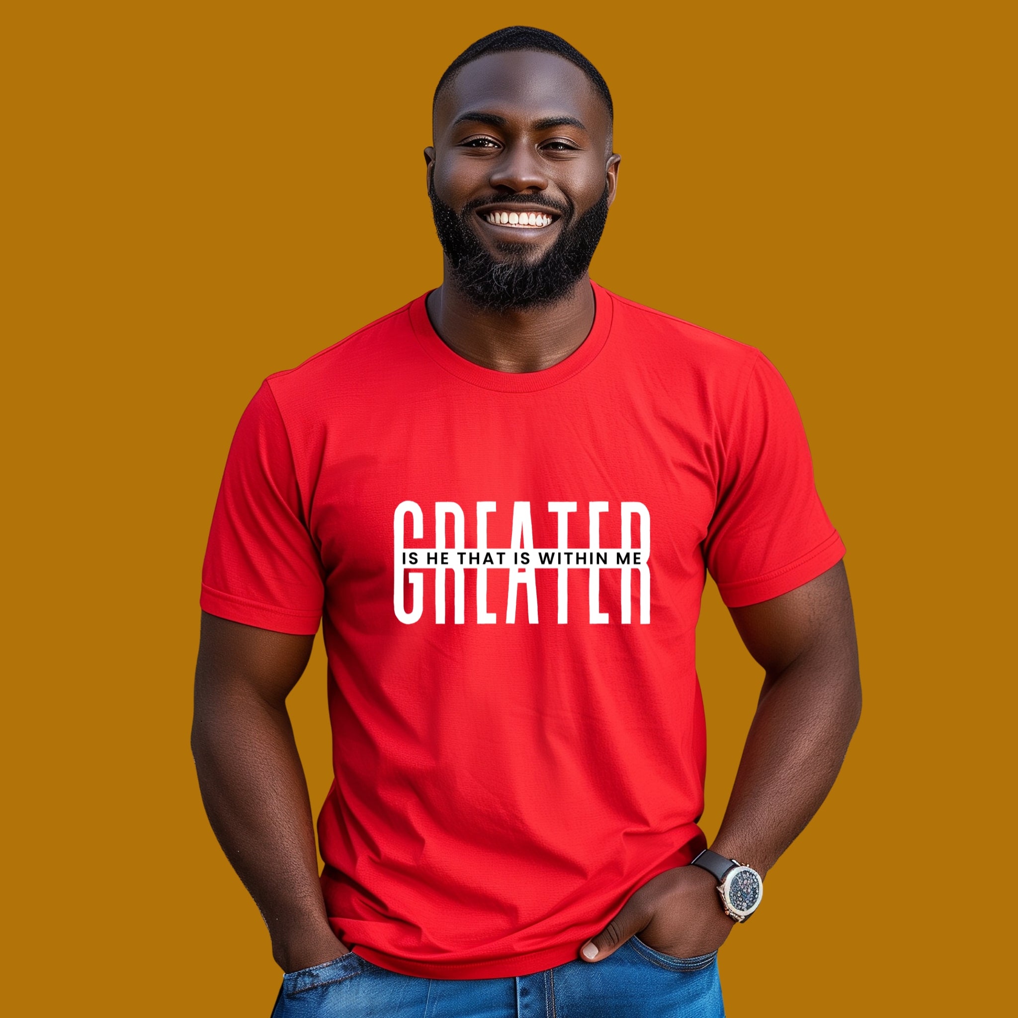 Greater Is He Short Sleeve T-Shirt