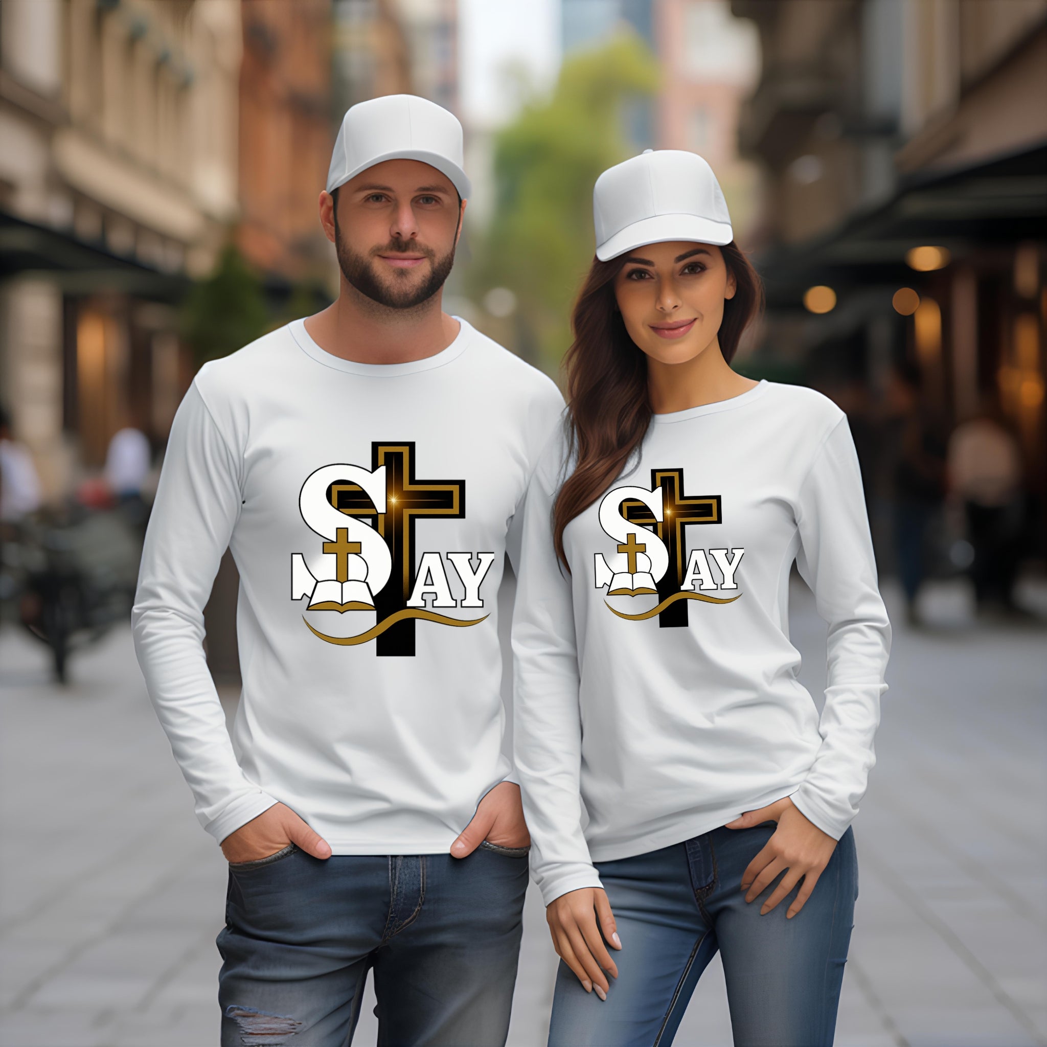 SAY Cross Long Sleeve Tee