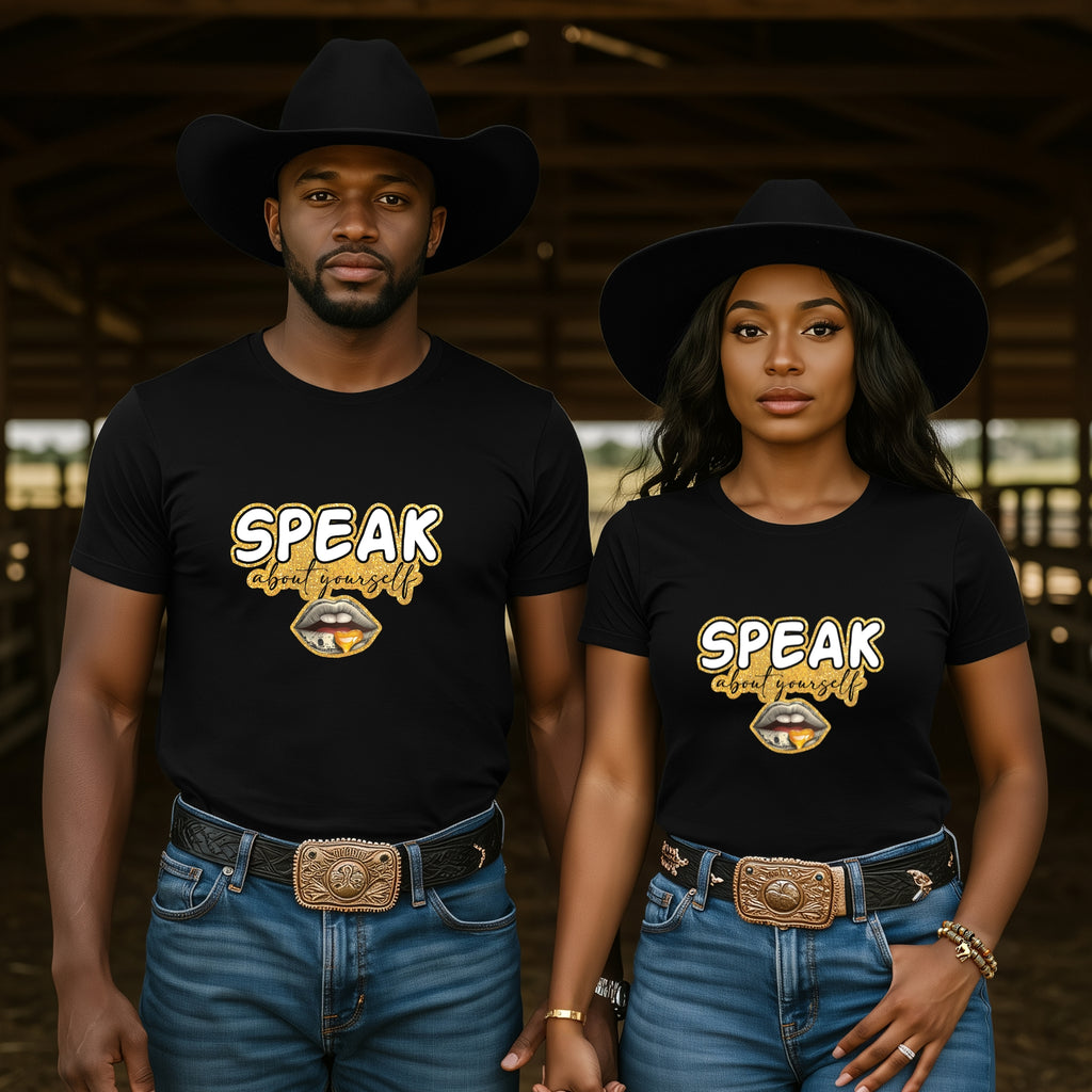 SAY Gold Graphic Short Sleeve T-shirt