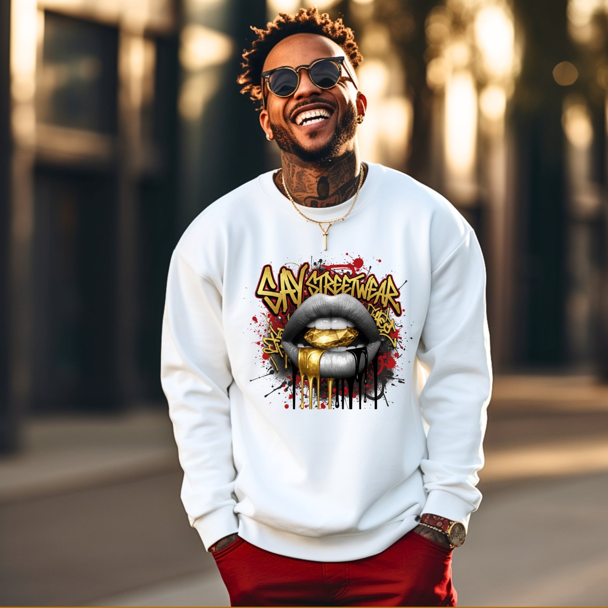 SAY Streetwear Lip Sweatshirt
