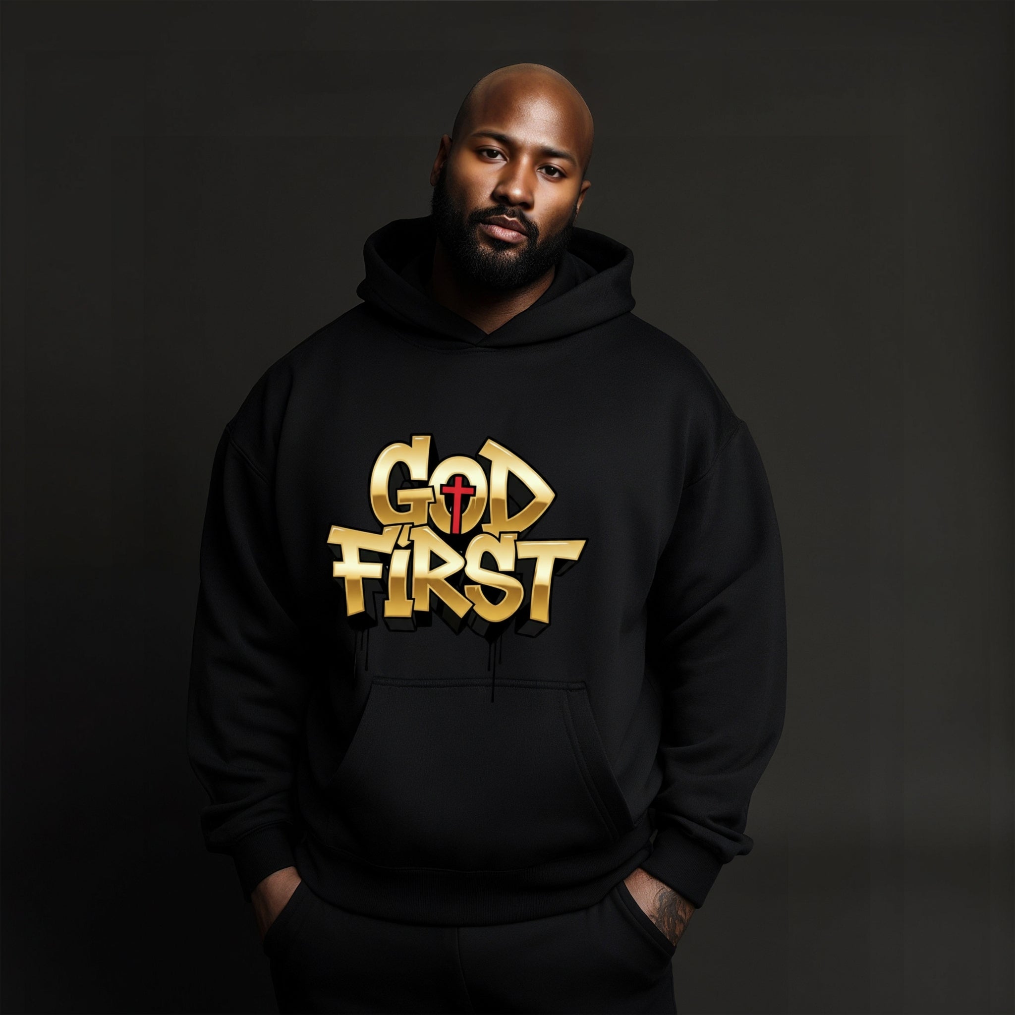 God First Graphic Hoodie