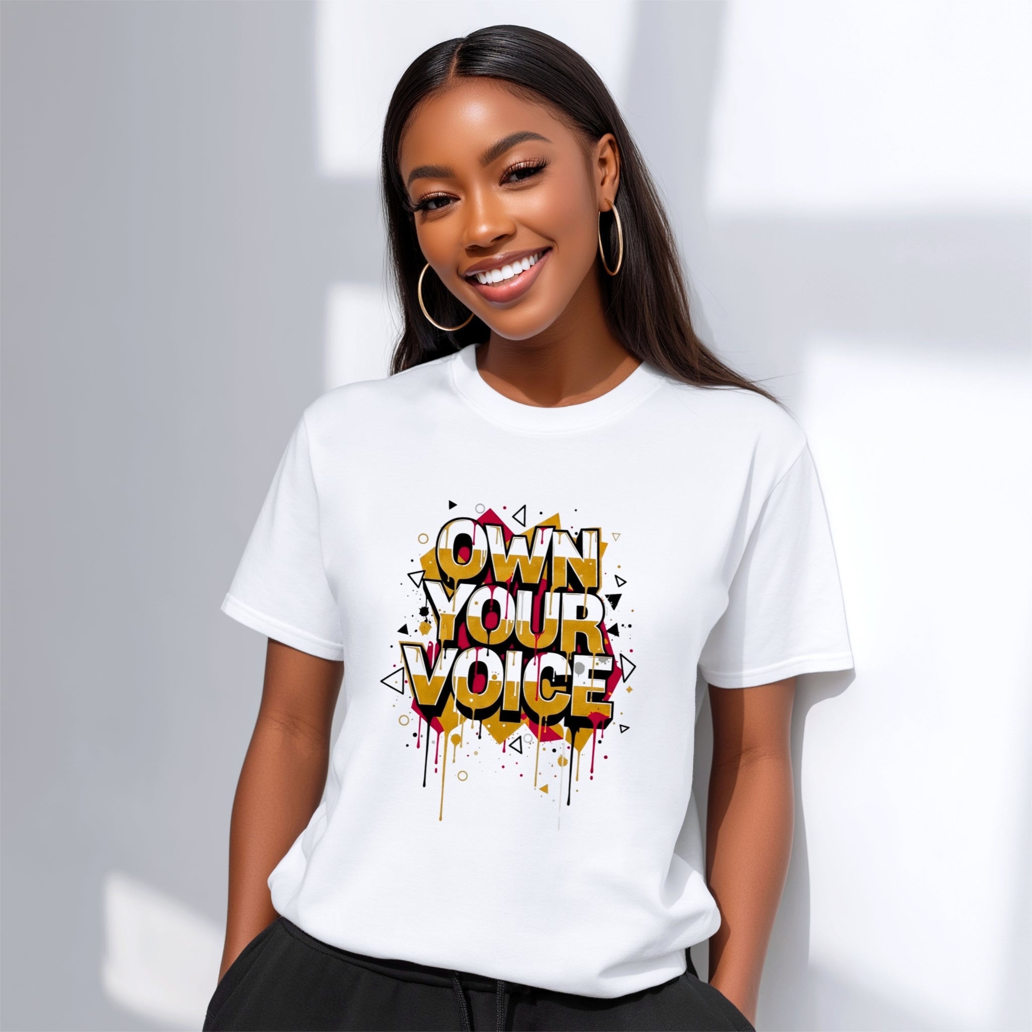 Own Your Voice Graffiti Tee