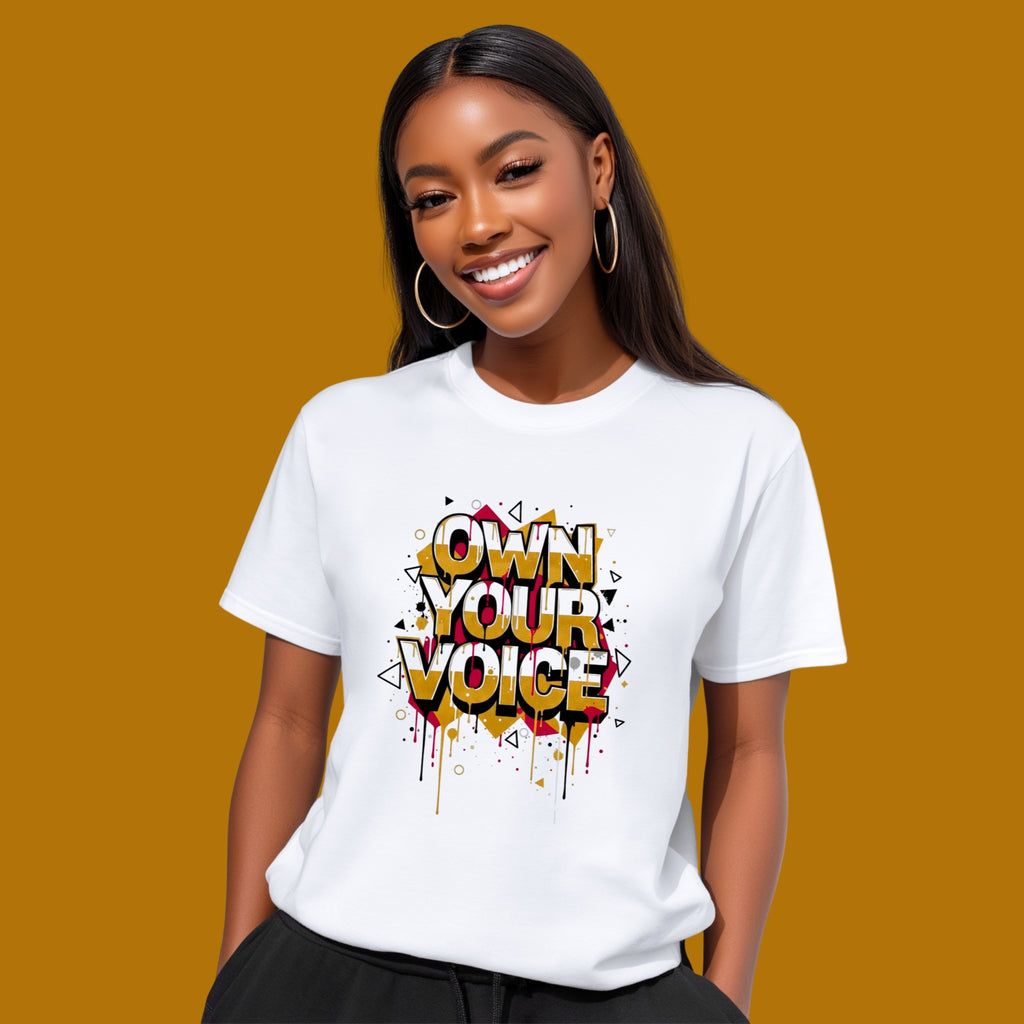 Own Your Voice Graffiti Tee