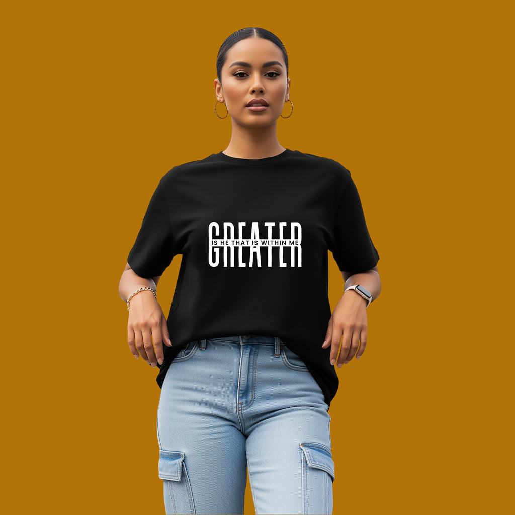 Greater Is He Short Sleeve Tee